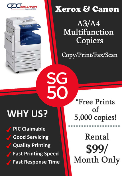 SG50 Promotion for copier machine, rental, leasing, purchase